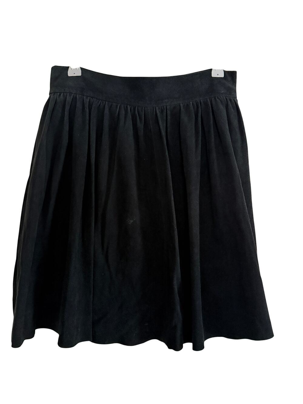 Y2K Vintage SAKS FIFTH AVENUE | Black Soft Suede Skater Skirt | Size Small